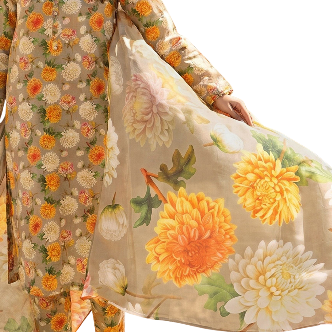 Gilded Marigold – Premium Lawn Vol. 646 (Design 06)