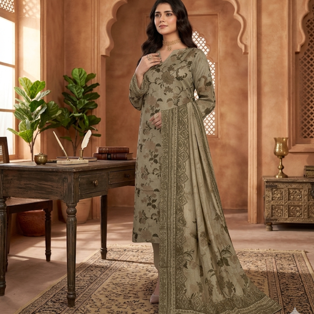 Timeless Grace: The Heritage Series | Premium Digital Print Lawn – Vol 484 (Design 04)