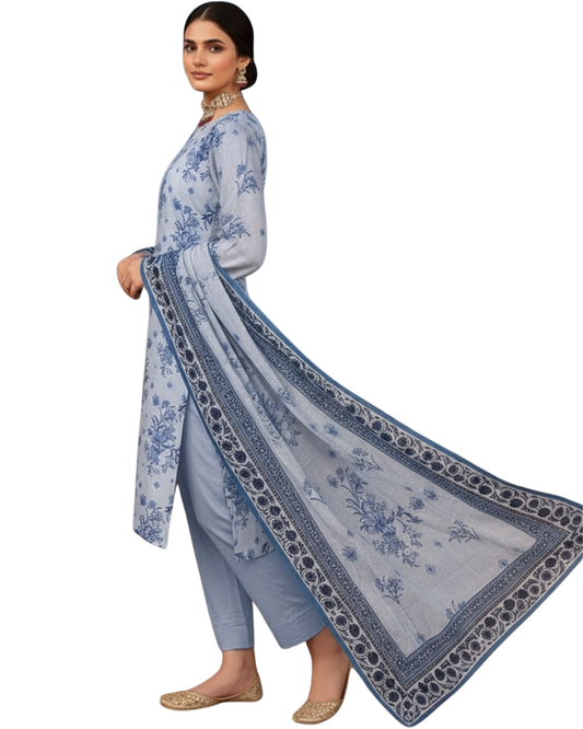 Timeless Grace: The Heritage Series | Premium Digital Print Lawn – Vol 484 (Design 03)