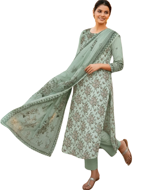 Timeless Grace: The Heritage Series | Premium Digital Print Lawn – Vol 484 (Design 05)