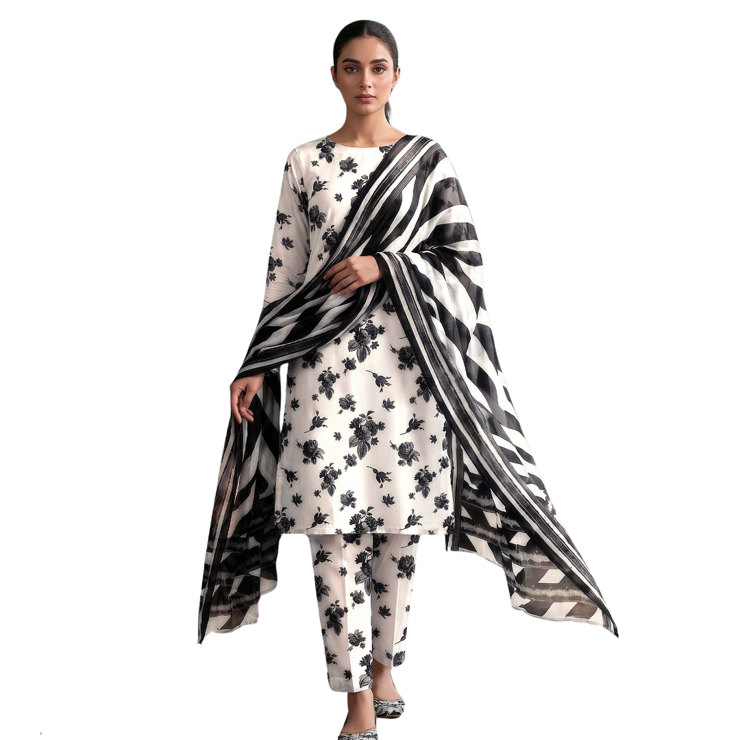 Seamless Elegance: The Allover Edit | Design 09 | The Onyx Flora Ensemble