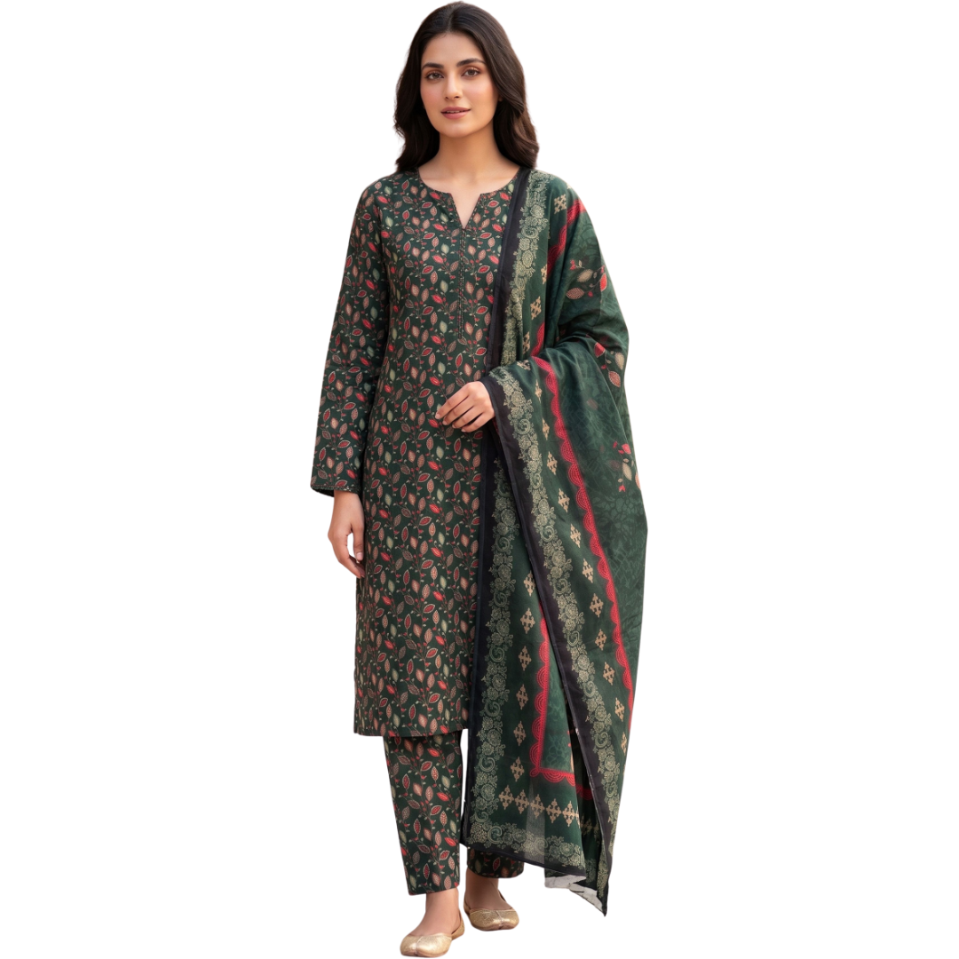 Seamless Elegance | Premium Lawn 3-Piece – Design No. 1 (Volume 630)