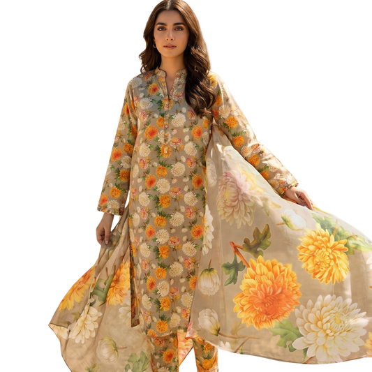 Gilded Marigold – Premium Lawn Vol. 646 (Design 06)