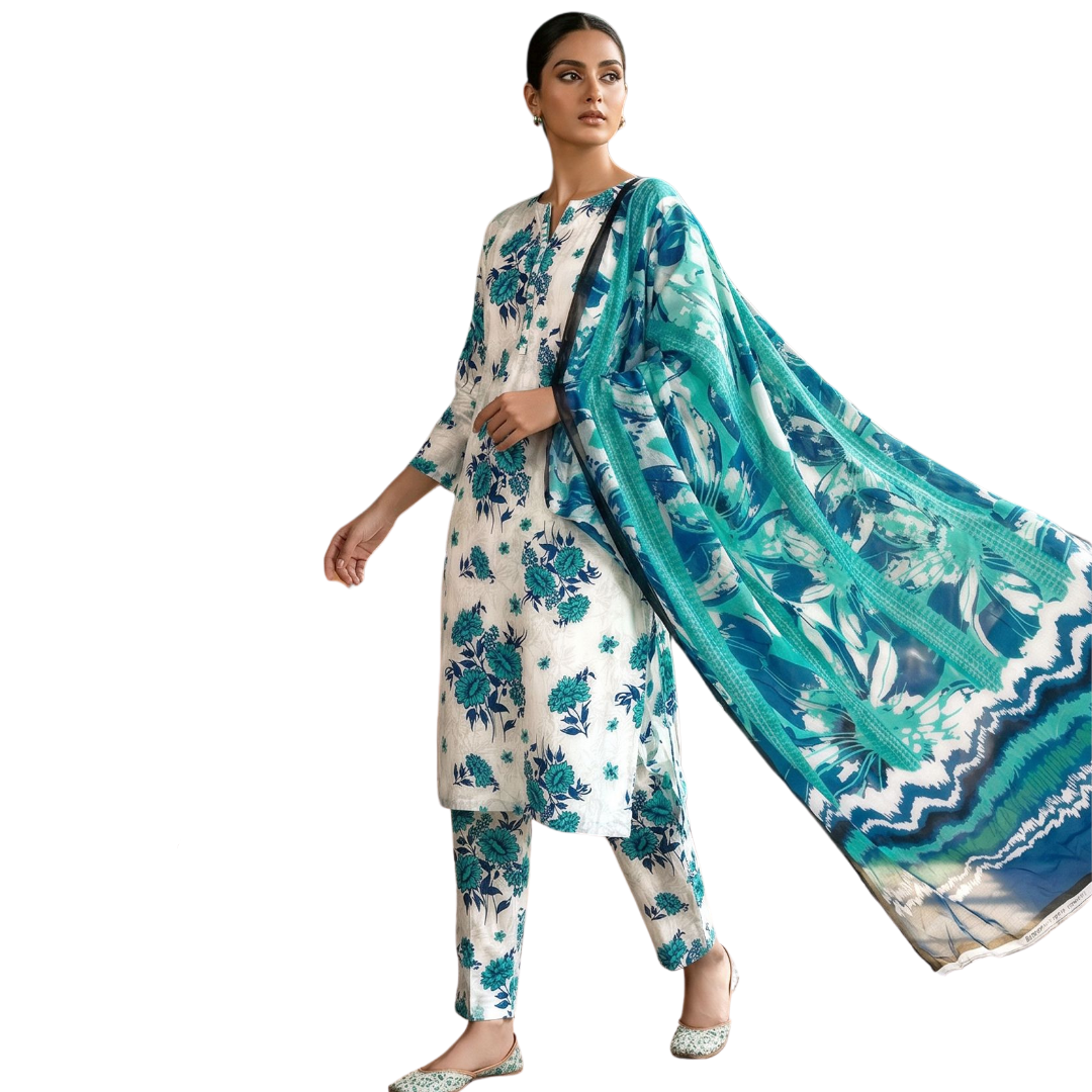 Seamless Elegance | Design 01 | The Turquoise Tropic Ensemble