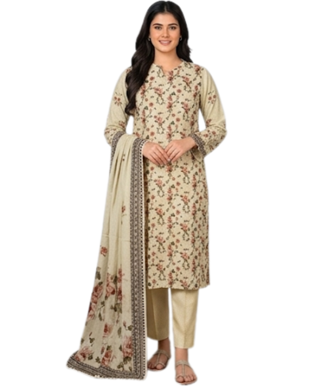 Timeless Grace: The Heritage Series | Premium Digital Print Lawn – Vol 484 (Design 07)