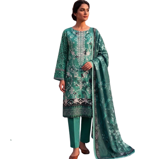 Artisanal Threads | Design 08 | The Teal Forest Ensemble
