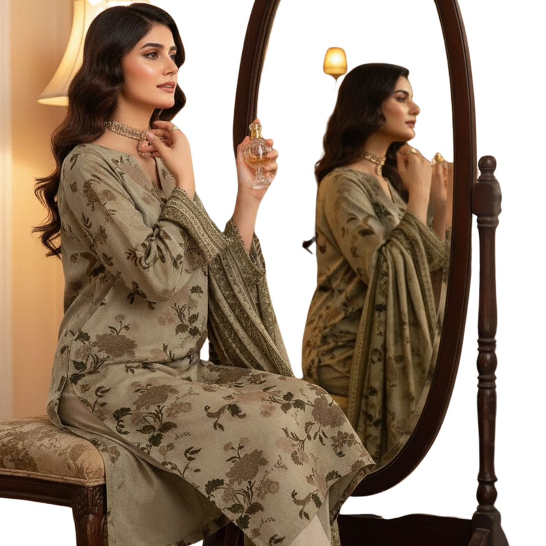 Timeless Grace: The Heritage Series | Premium Digital Print Lawn – Vol 484 (Design 04)