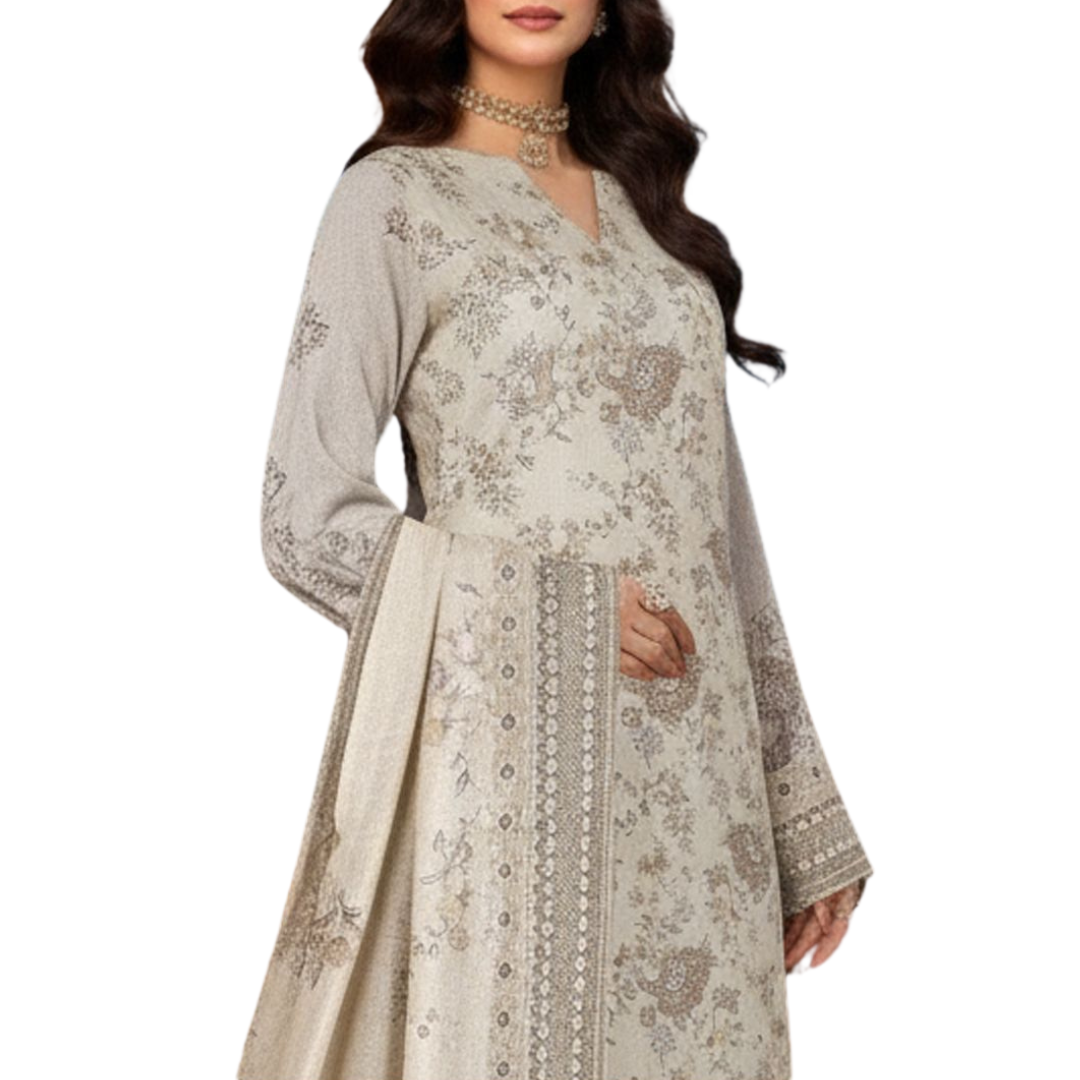 Timeless Grace: The Heritage Series | Premium Digital Print Lawn – Vol 484 (Design 02)