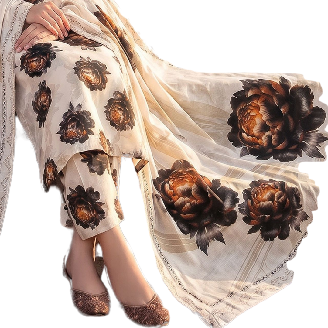 Seamless Elegance: Vintage Floral Allover Co-ord Suite (Vol. 644)
