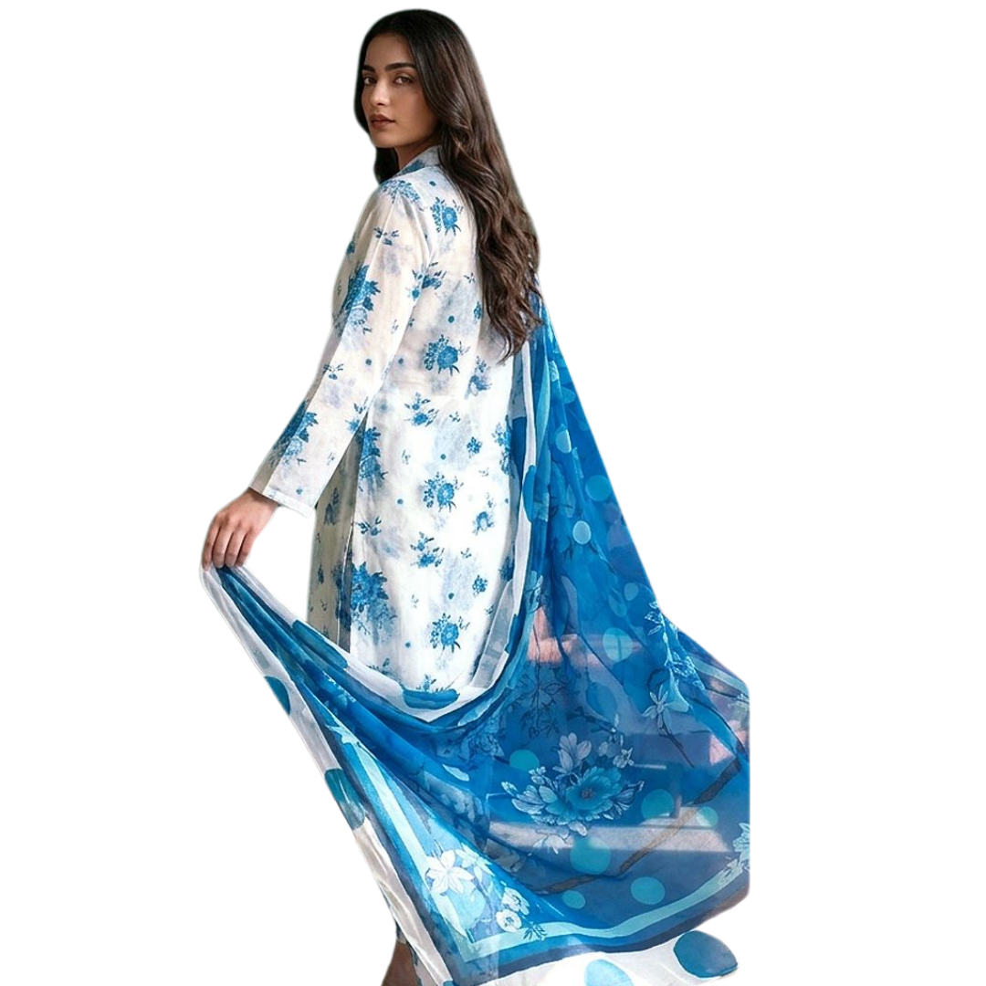 Seamless Elegance: The Allover Edit | Design 10 | The Cerulean Frost Ensemble