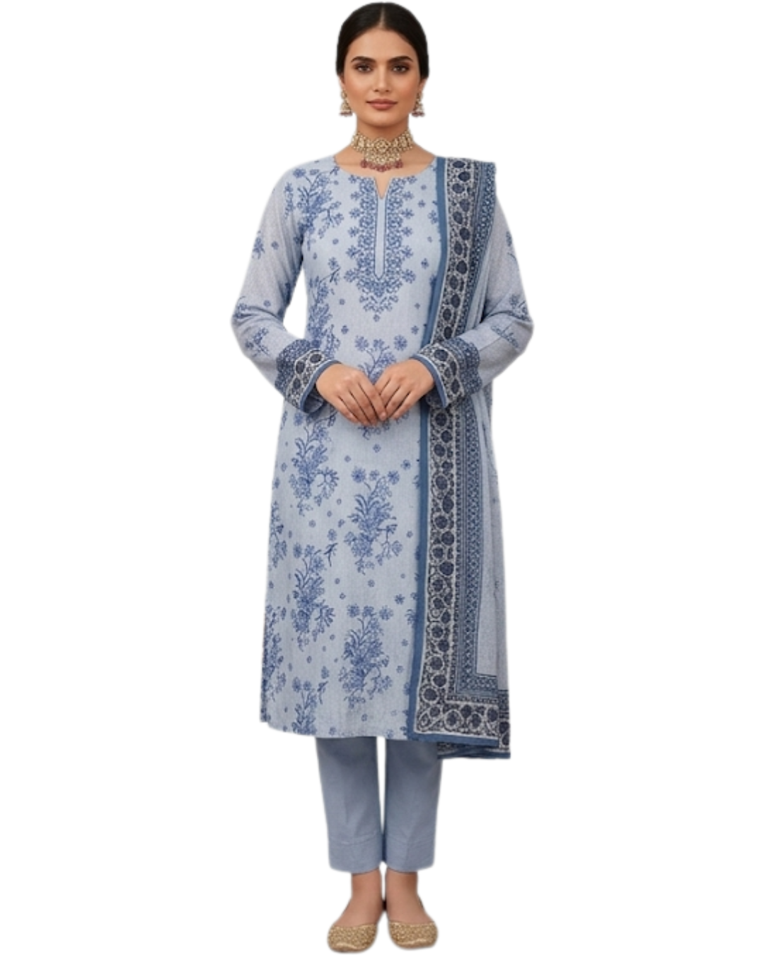 Timeless Grace: The Heritage Series | Premium Digital Print Lawn – Vol 484 (Design 03)