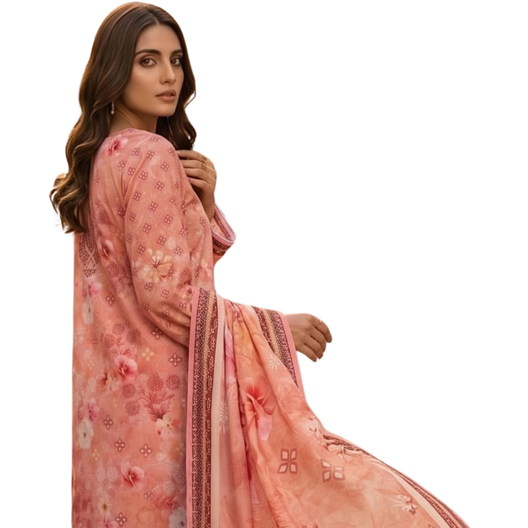 The Embroidery Suite Vol. 622 | Premium Lawn with Digital Print Voile Dupatta | Design 01