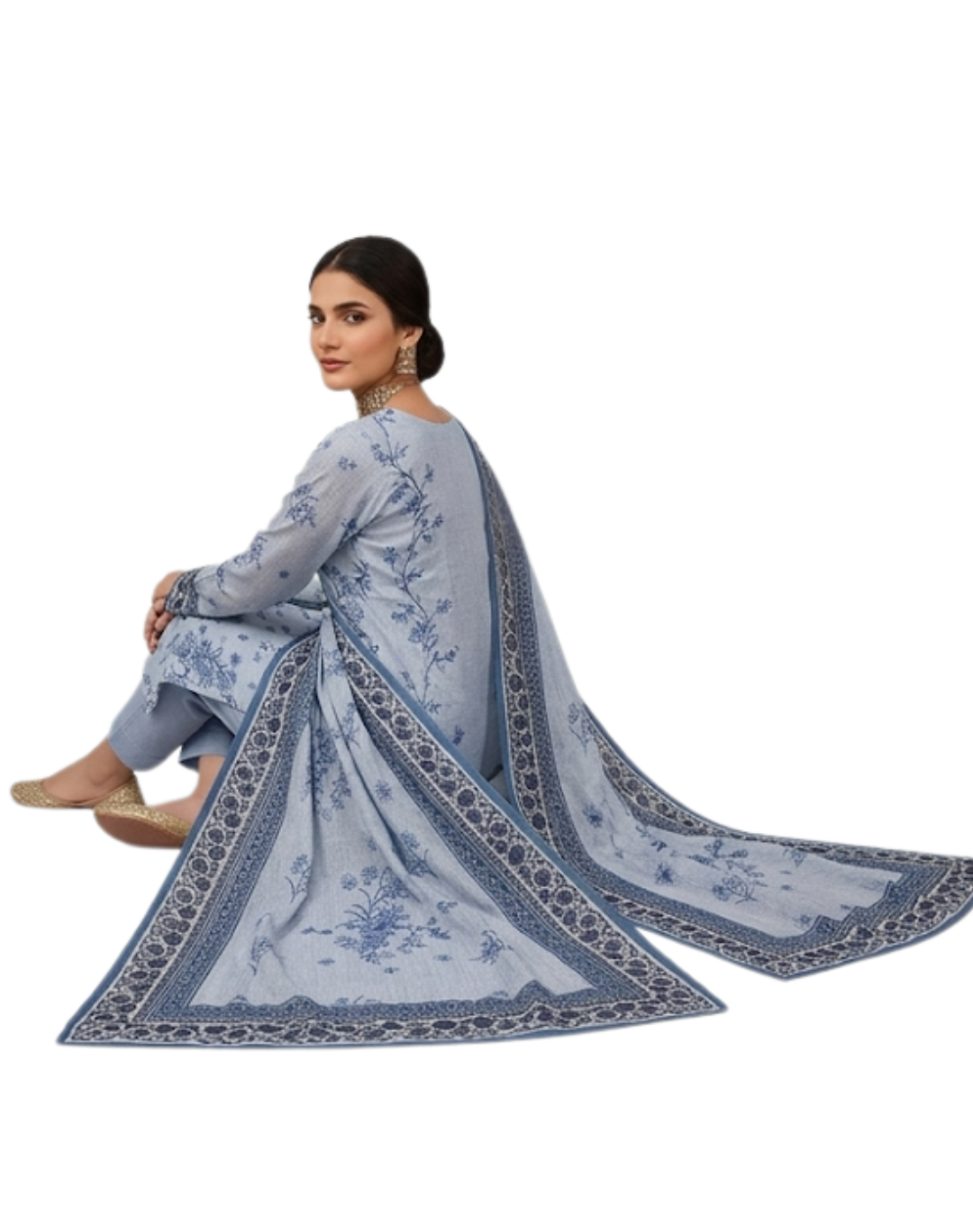 Timeless Grace: The Heritage Series | Premium Digital Print Lawn – Vol 484 (Design 03)