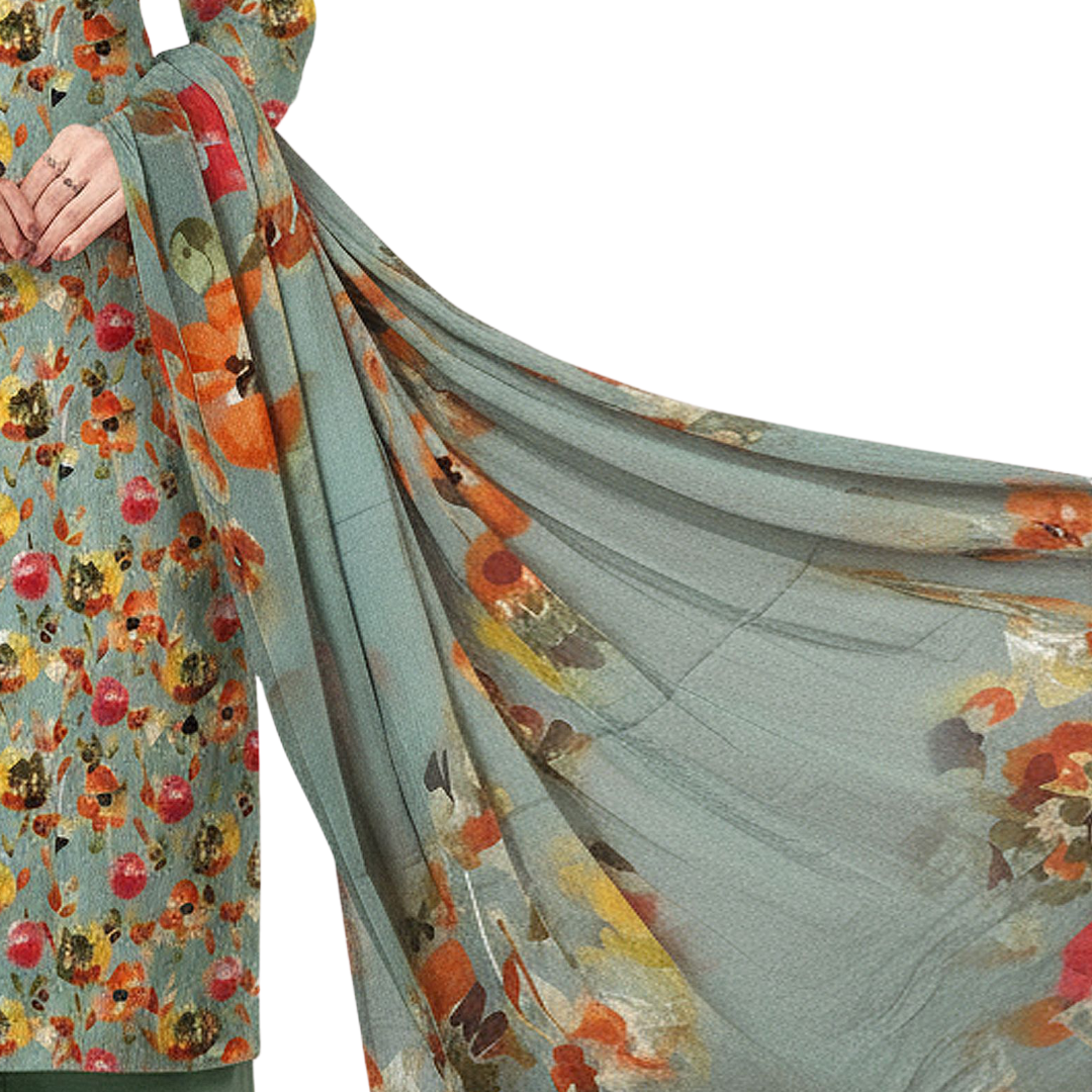 3-Piece Digital Allover Print Dabby Lawn Suit – Vol 612 (Design 6)