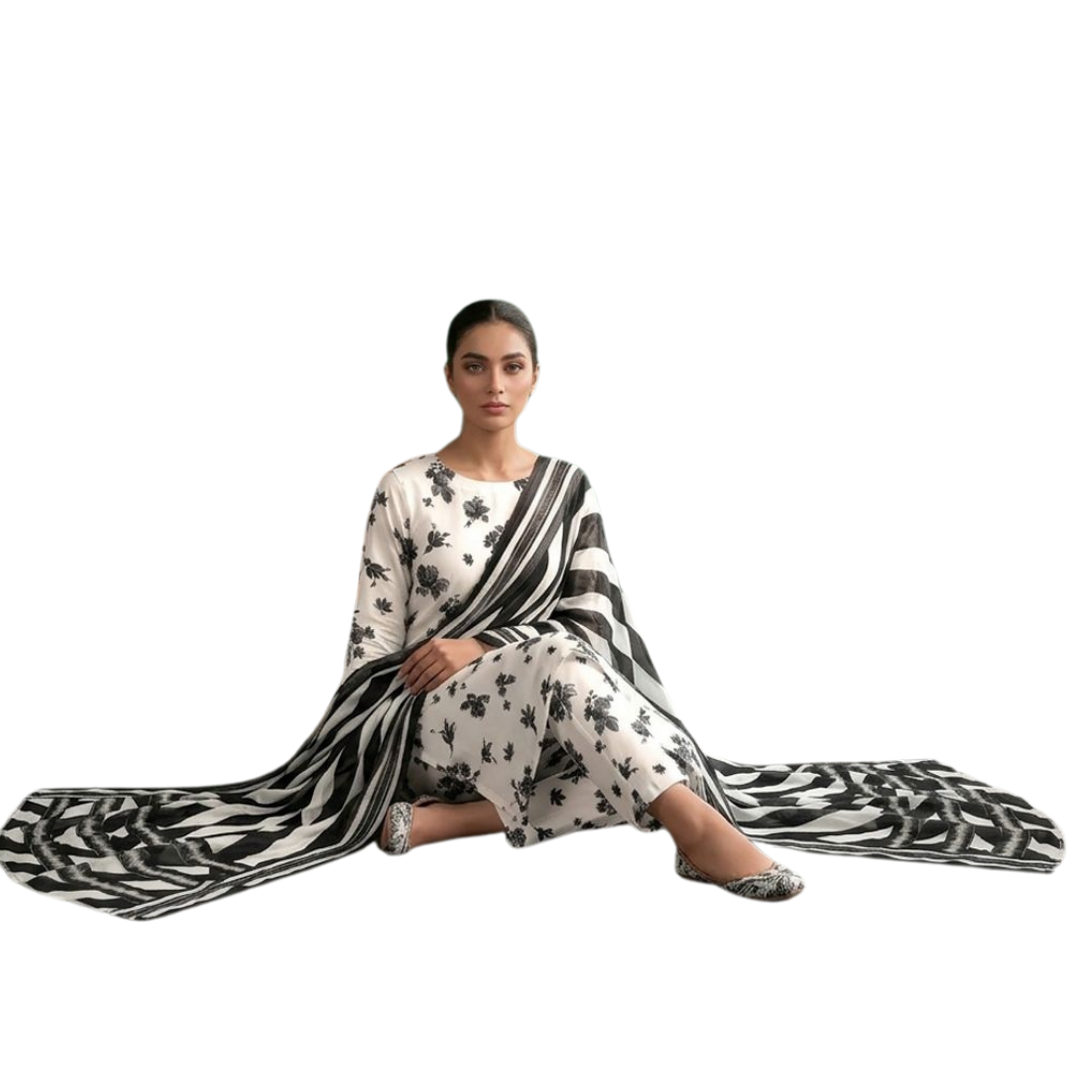 Seamless Elegance: The Allover Edit | Design 09 | The Onyx Flora Ensemble