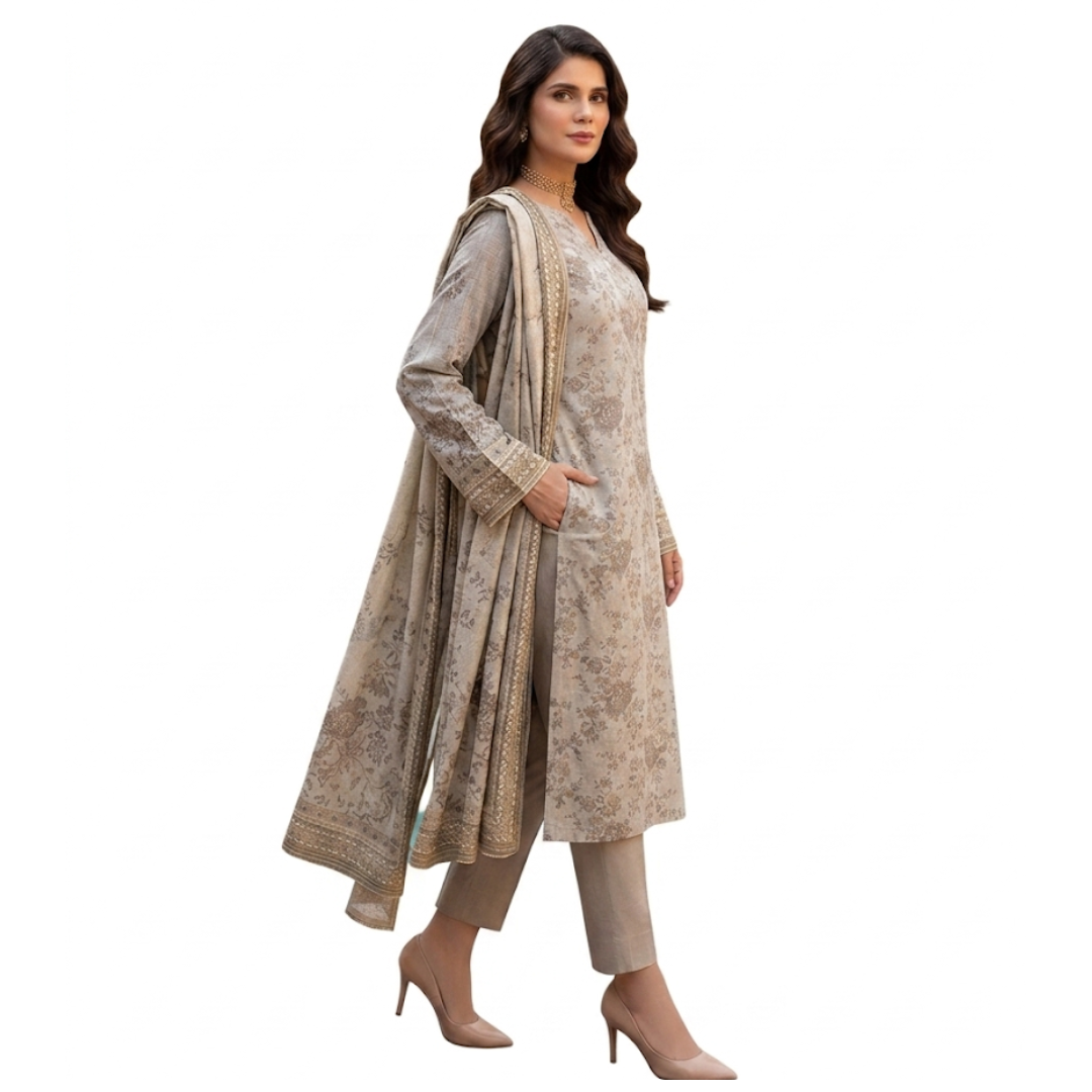 Timeless Grace: The Heritage Series | Premium Digital Print Lawn – Vol 484 (Design 02)