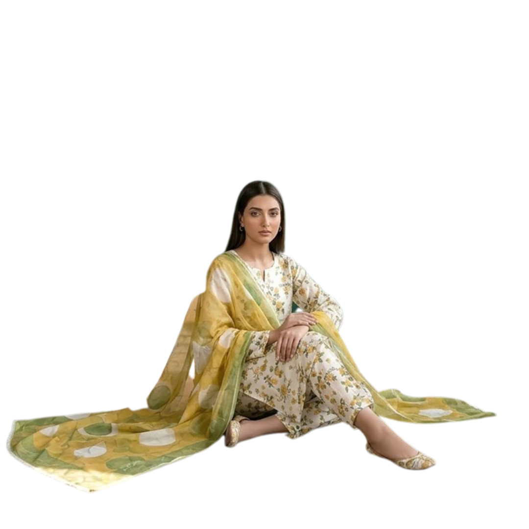 Seamless Elegance: The Allover Edit | Design 03 | The Golden Meadow Ensemble