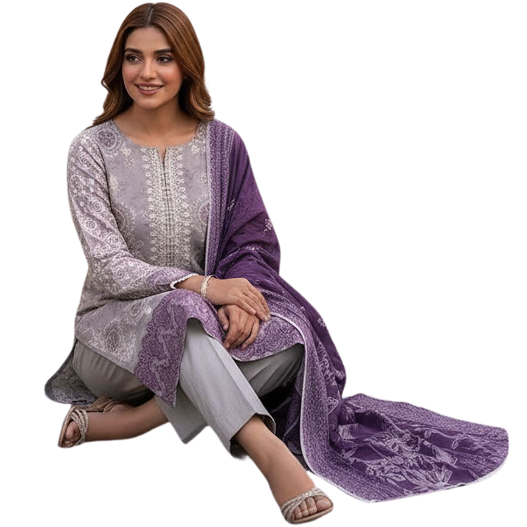 Artisanal Threads | Design 01 | Lavender Mist & Royal Plum624