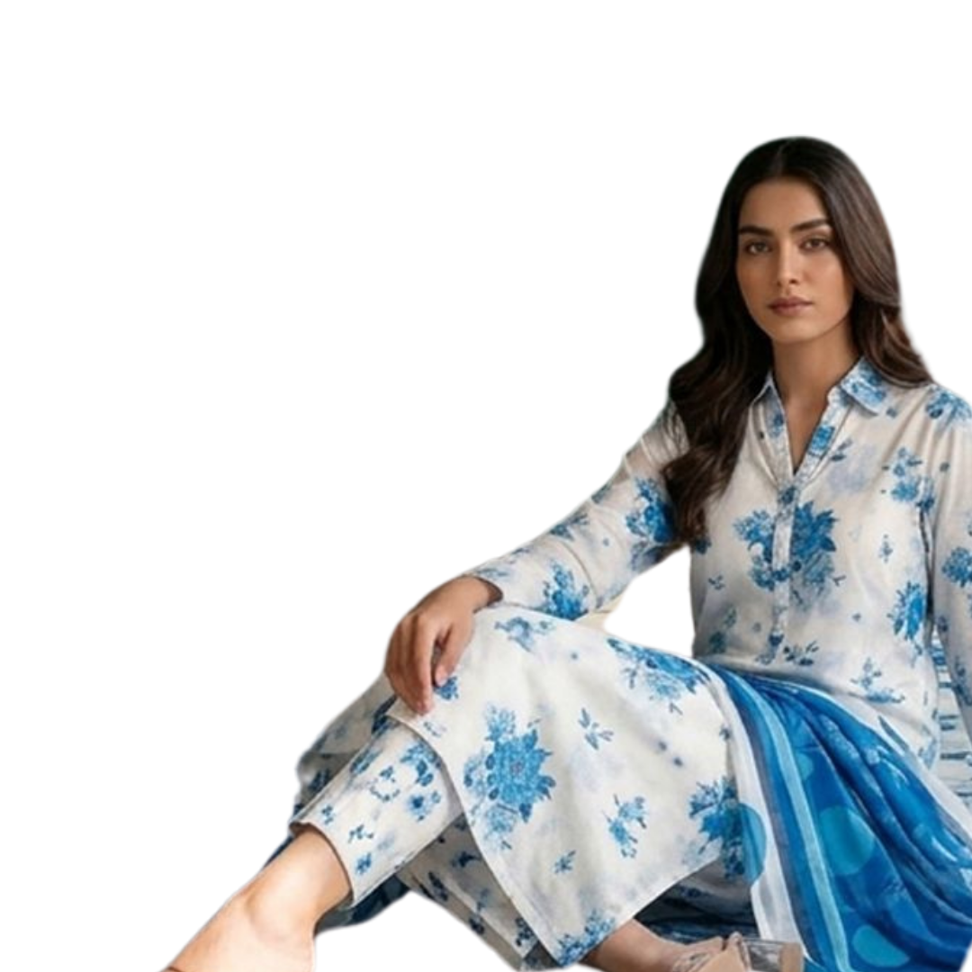 Seamless Elegance: The Allover Edit | Design 10 | The Cerulean Frost Ensemble