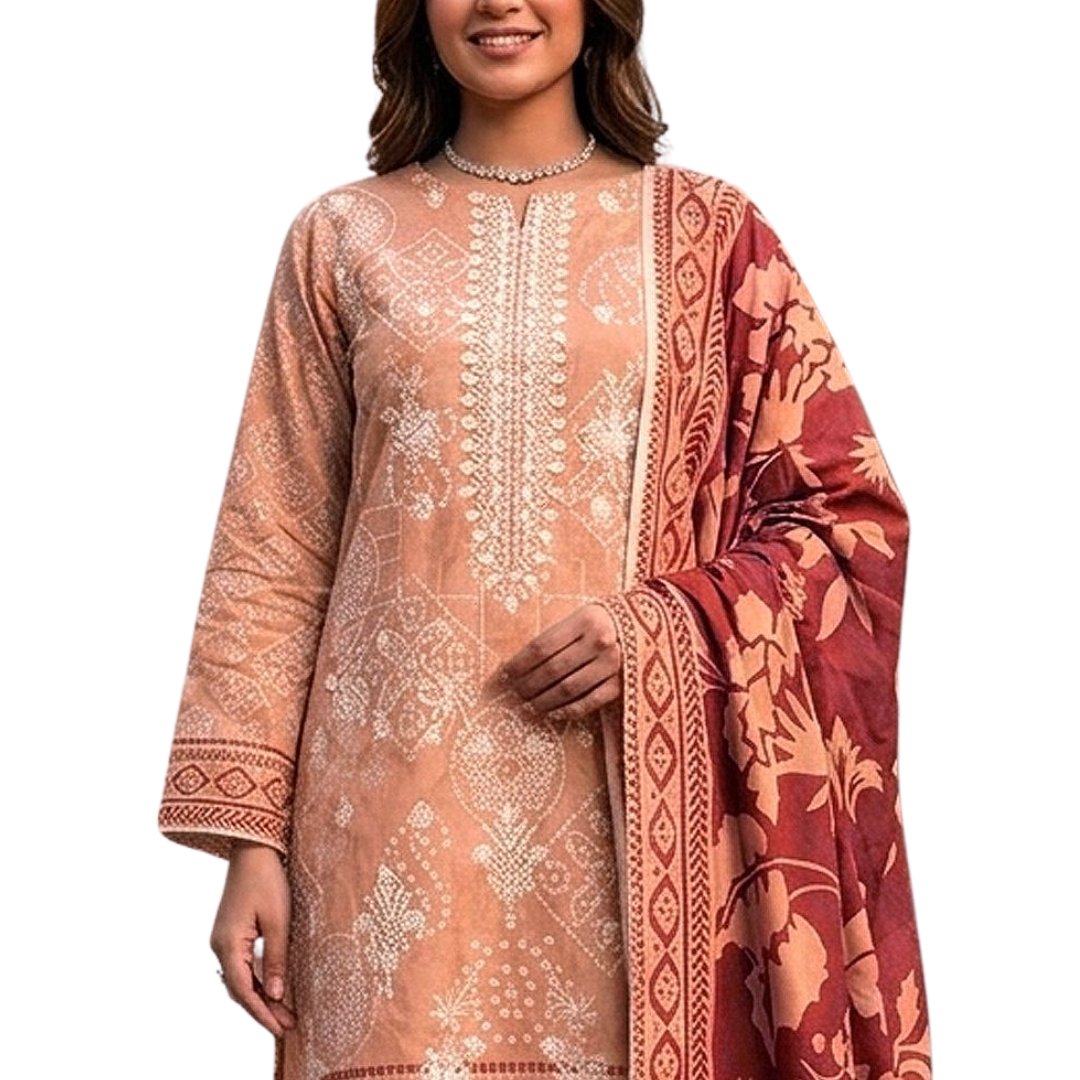 Artisanal Threads | Design 03 | The Peach Terracotta Ensemble