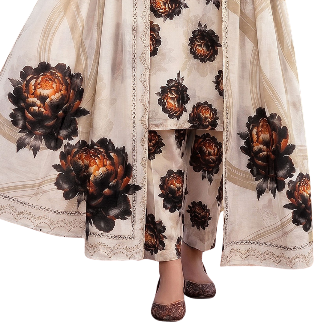 Seamless Elegance: Vintage Floral Allover Co-ord Suite (Vol. 644)