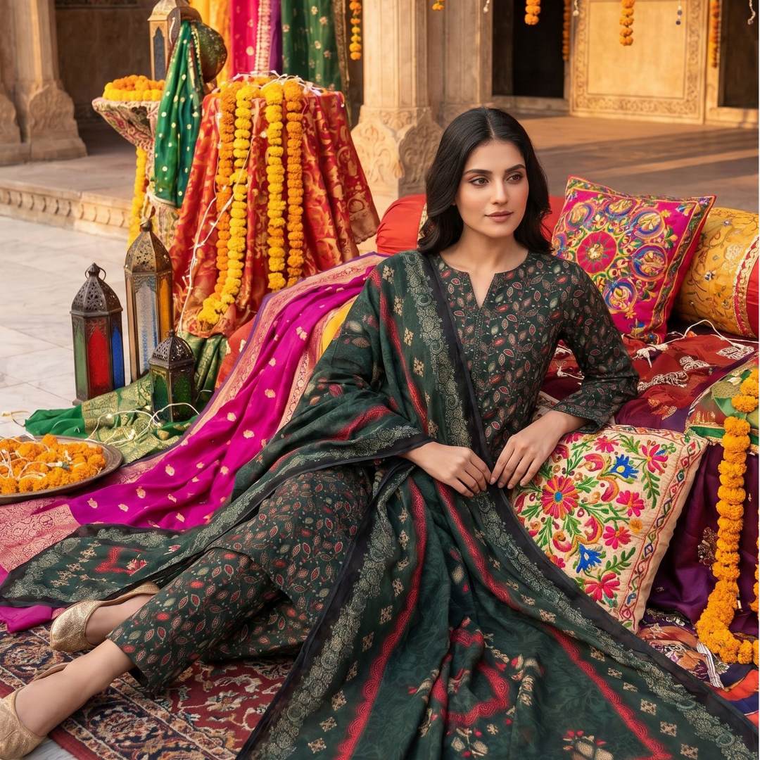 Seamless Elegance: The Allover Edit | Premium Lawn 3PC Suit desighn 10
