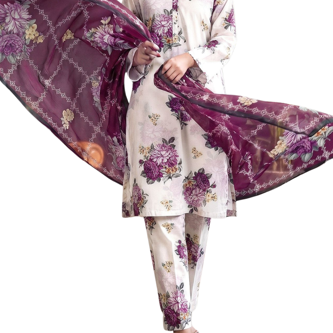 Seamless Elegance: The Allover Edit | Design 06 | The Plum Dahlia Ensemble