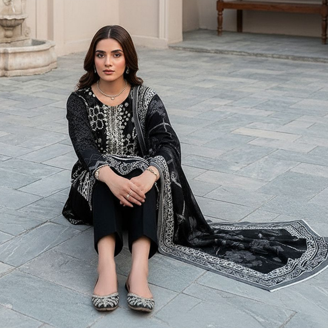 Artisanal Threads | Design 02 | The Monochrome Masterpiece