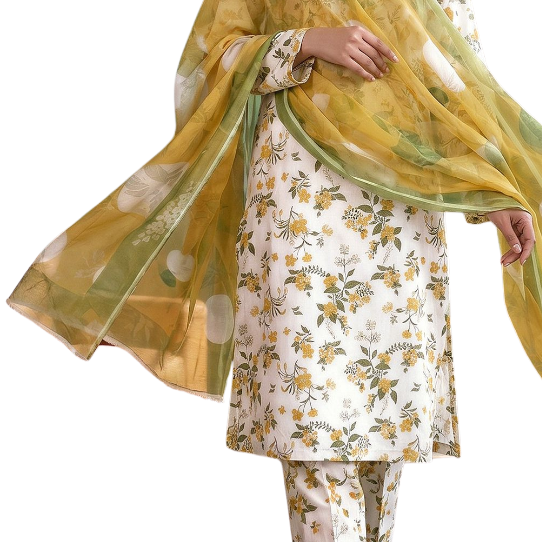 Seamless Elegance: The Allover Edit | Design 03 | The Golden Meadow Ensemble