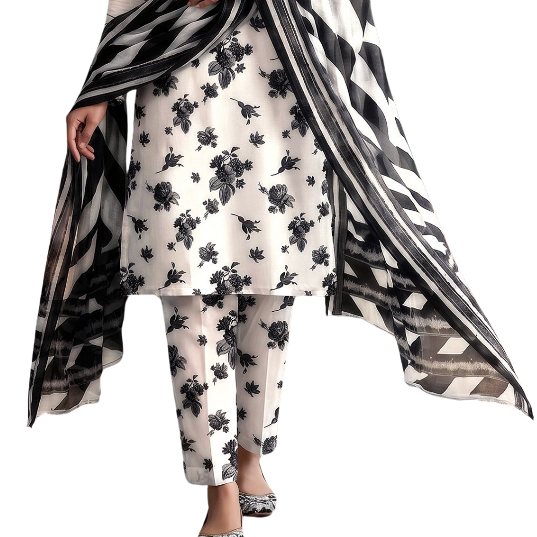 Seamless Elegance: The Allover Edit | Design 09 | The Onyx Flora Ensemble