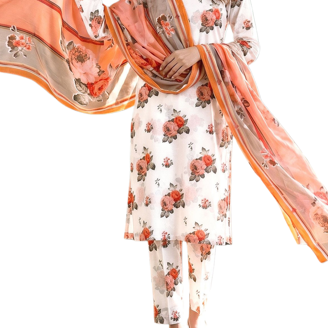 Seamless Elegance: The Allover Edit | Design 05 | The Coral Nectar Ensemble