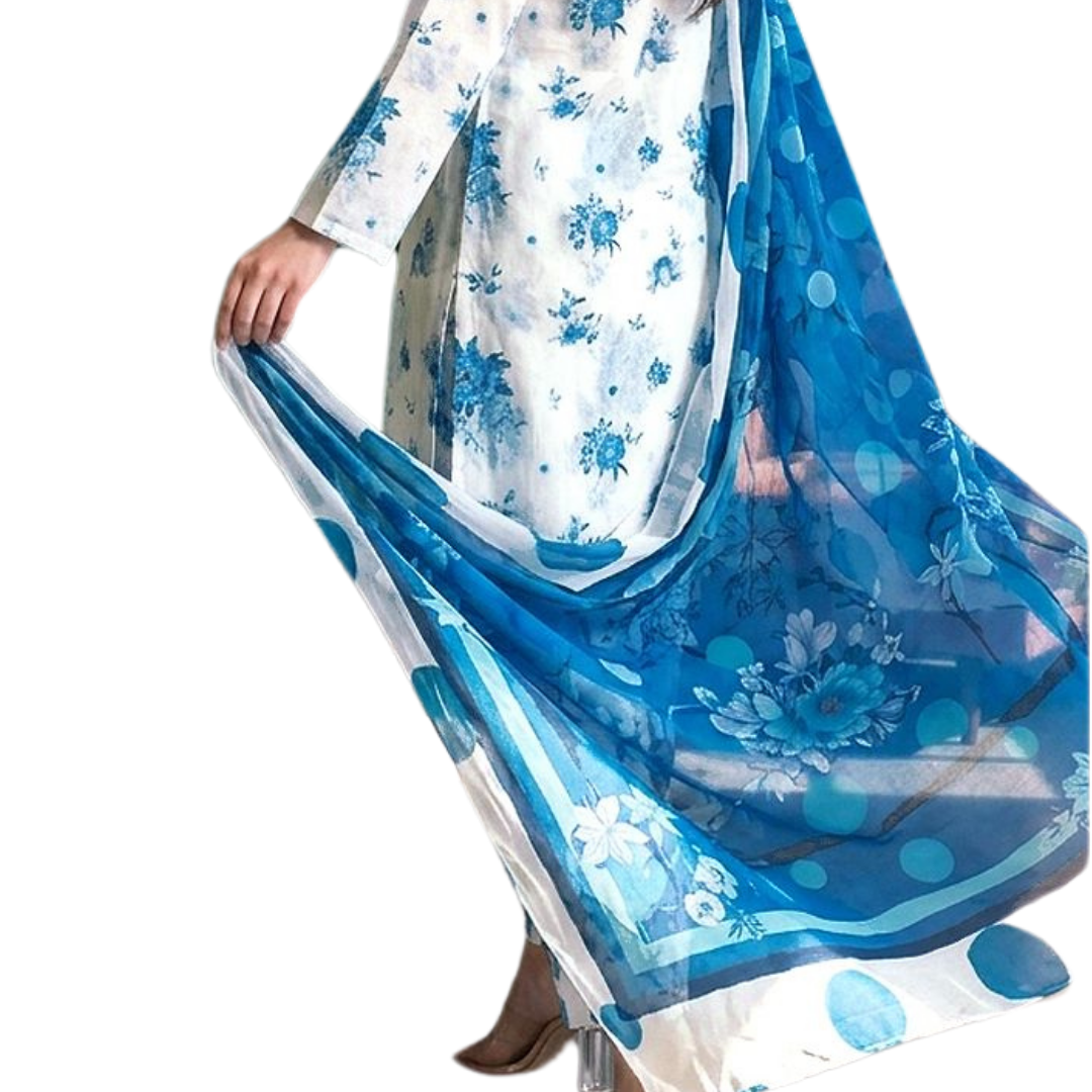 Seamless Elegance: The Allover Edit | Design 10 | The Cerulean Frost Ensemble