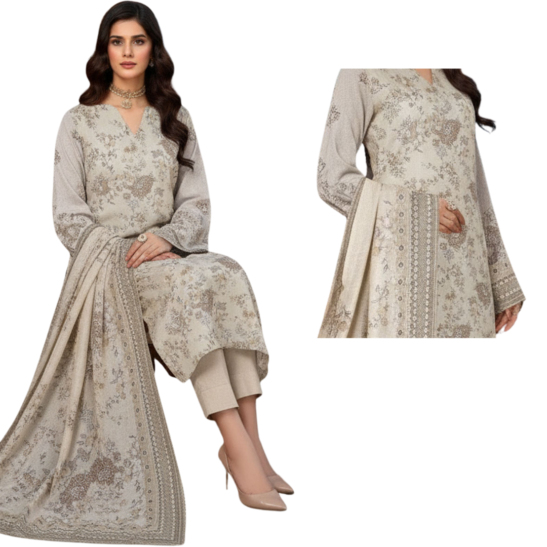 Timeless Grace: The Heritage Series | Premium Digital Print Lawn – Vol 484 (Design 02)