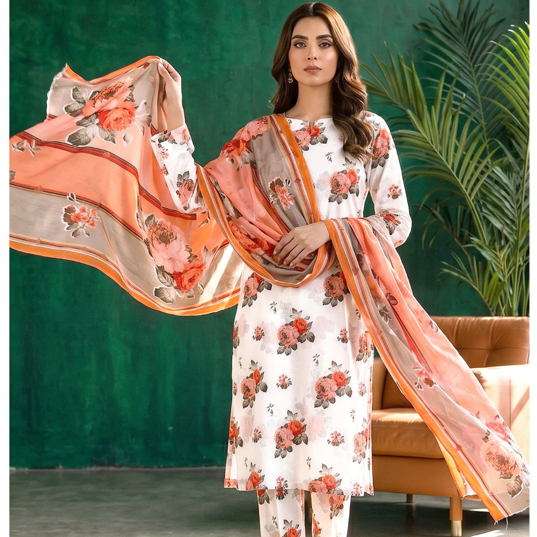 Seamless Elegance: The Allover Edit | Design 05 | The Coral Nectar Ensemble