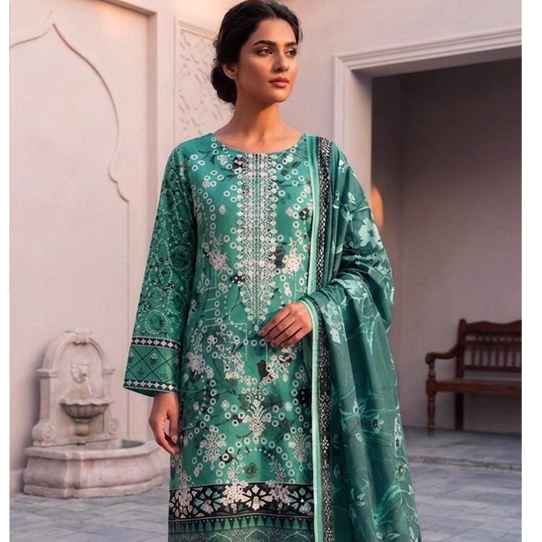 Artisanal Threads | Design 08 | The Teal Forest Ensemble
