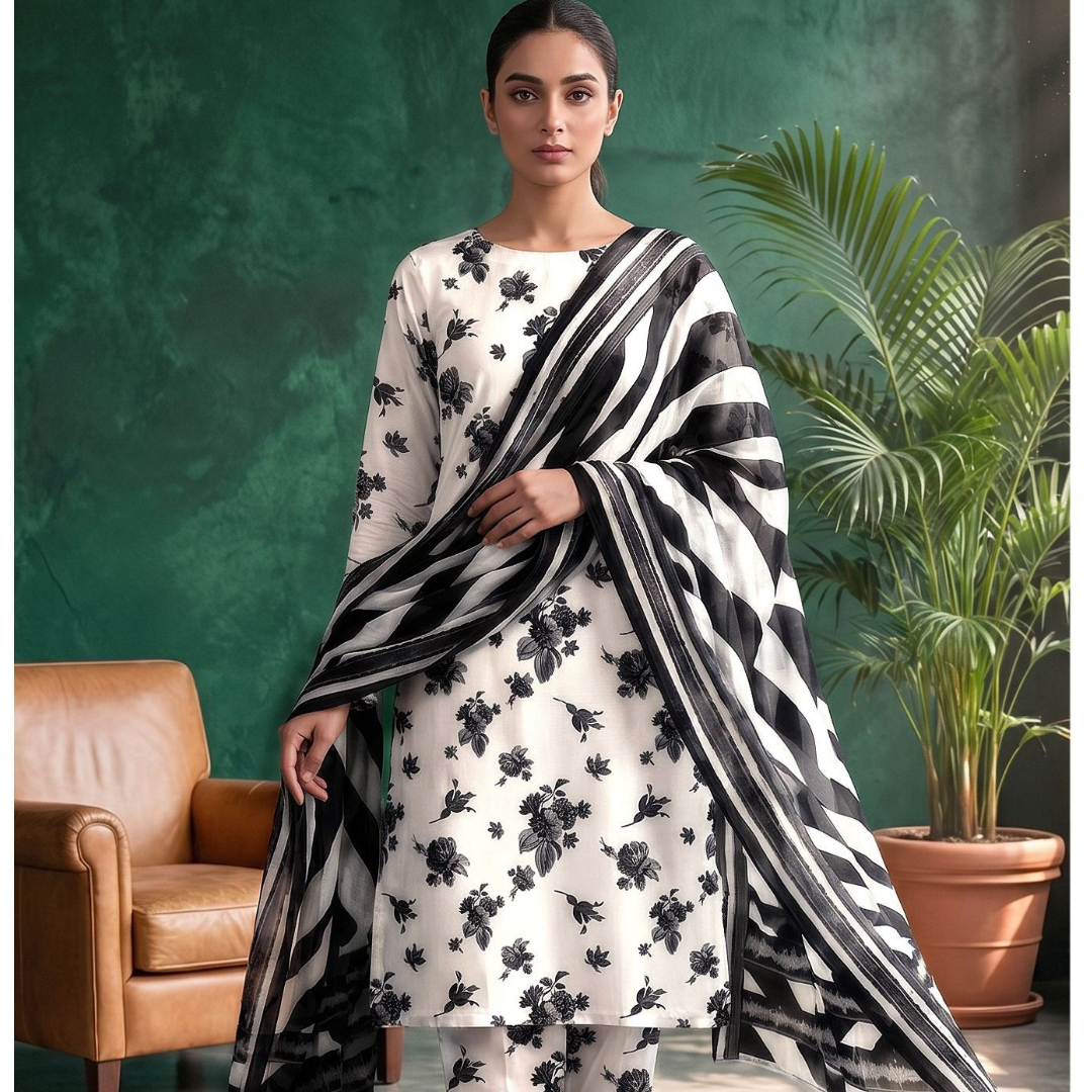 Seamless Elegance: The Allover Edit | Design 09 | The Onyx Flora Ensemble